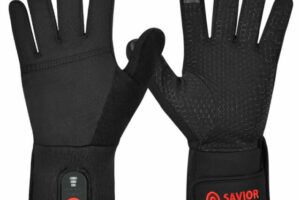 SAVIOR beheizbarer Fingerhandschuh Lightning Liner Unisex Black