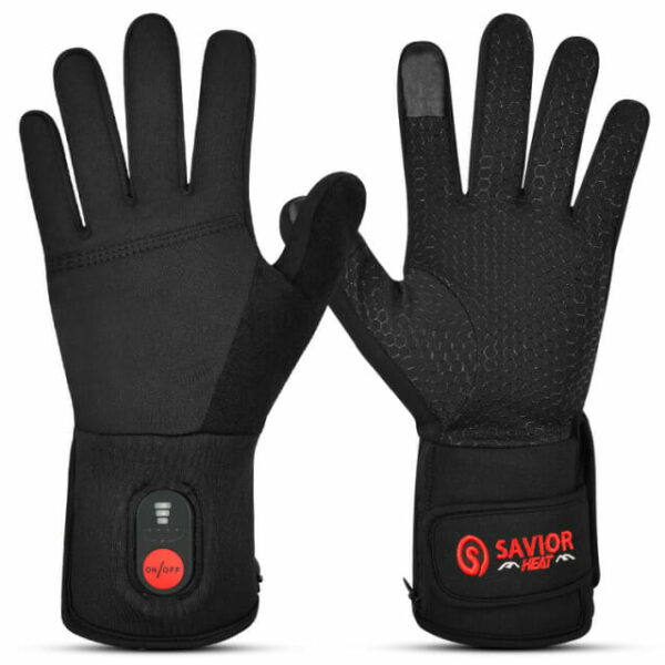 SAVIOR beheizbarer Fingerhandschuh Lightning Liner Unisex Black