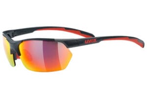 Uvex Brille sportstyle 114 black grey red mat